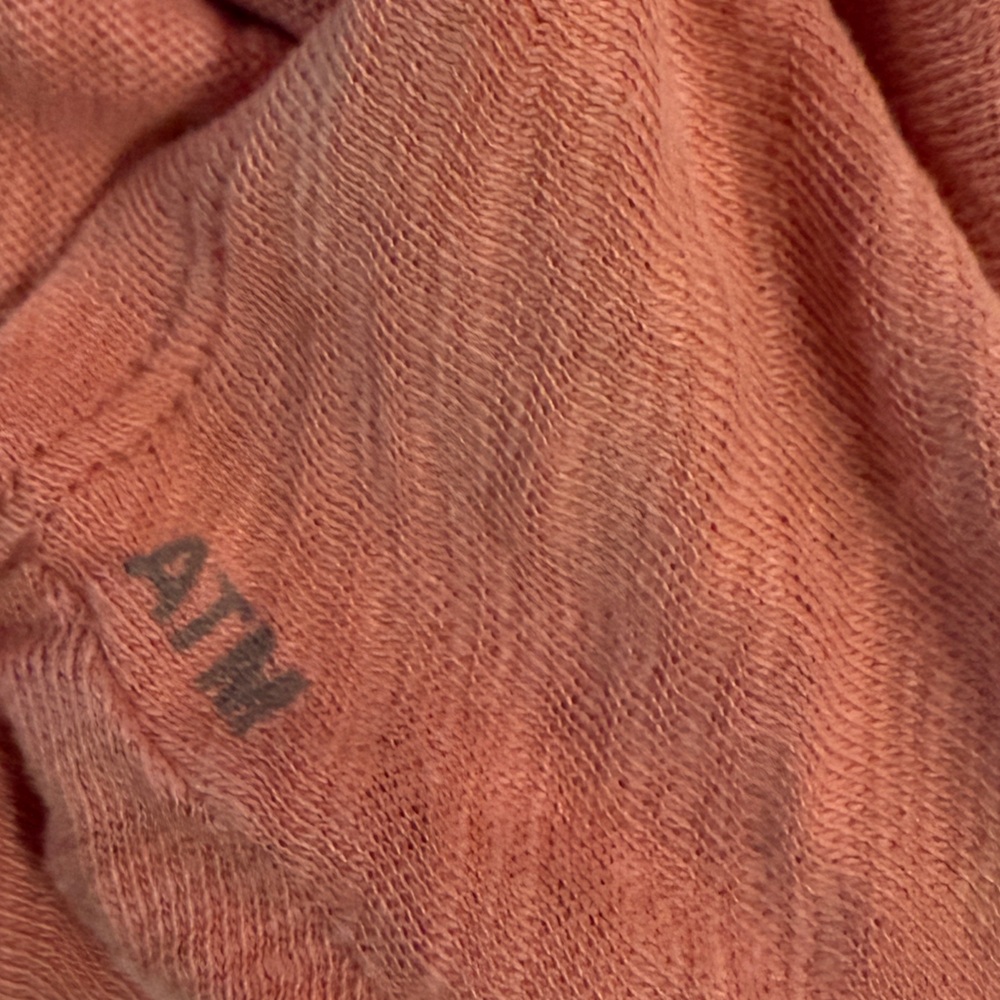 ATM Anthony Thomas Melillo Cotton Slub V-Neck Tee in Spice Size Large - Picture 7 of 7